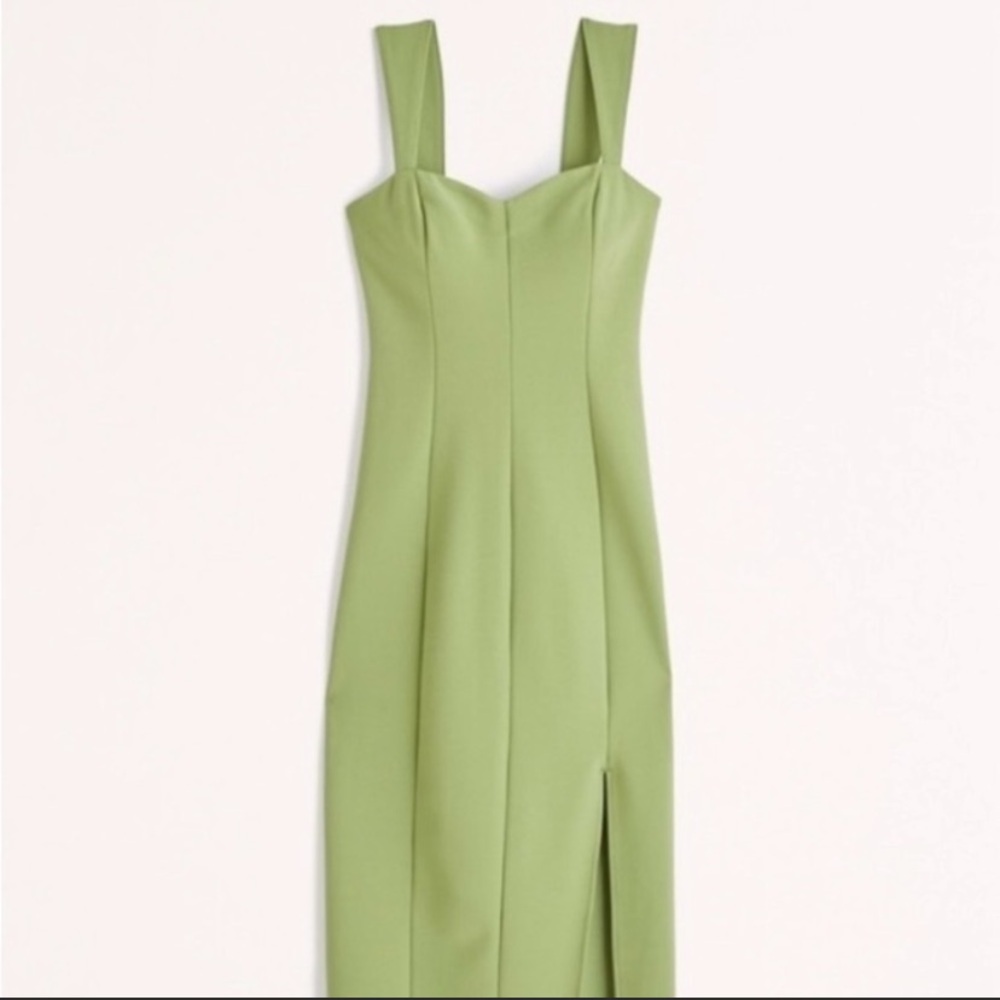 Abercrombie & Fitch Wide-Strap Corset Sweetheart Dress